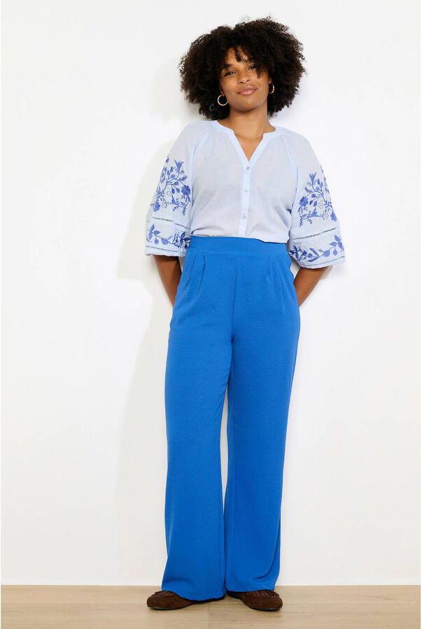 LOLALIZA straight high waist casual broek blauw - Foto 2