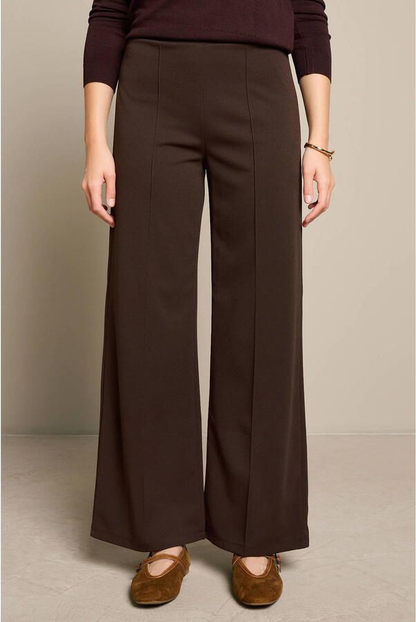 LOLALIZA straight leg broek bruin