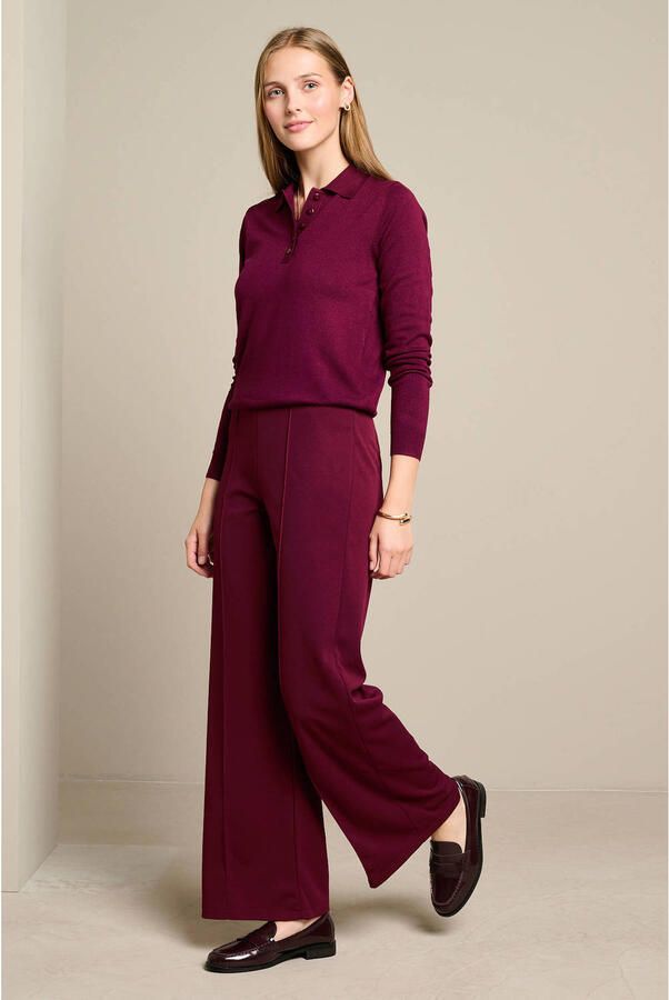 LOLALIZA straight leg broek donkerrood - Foto 3