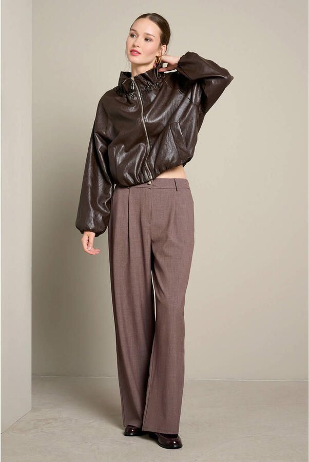 LOLALIZA straight leg broek taupe - Foto 3