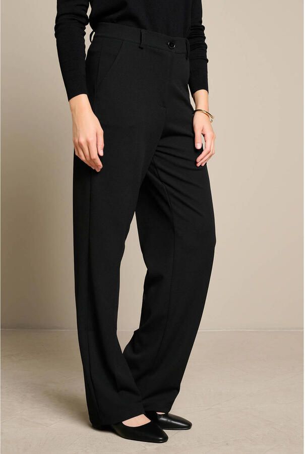 LOLALIZA straight leg broek zwart