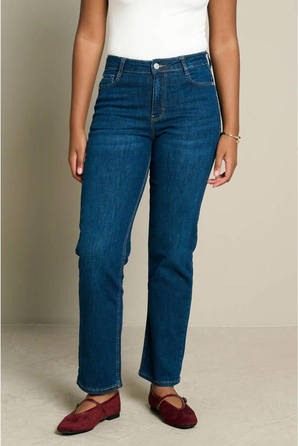 LOLALIZA straight leg jeans donkerblauw