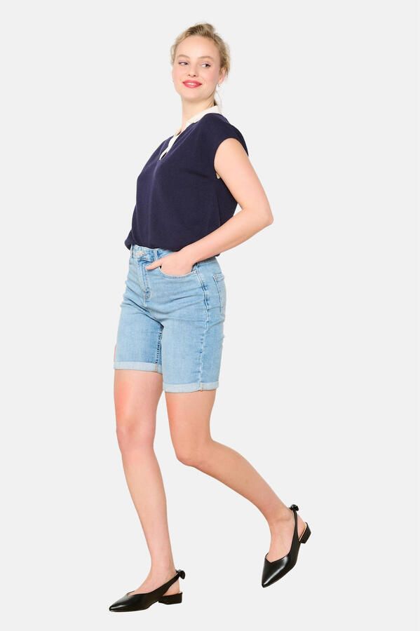 LOLALIZA straight regular waist denim short medium blue denim - Foto 2