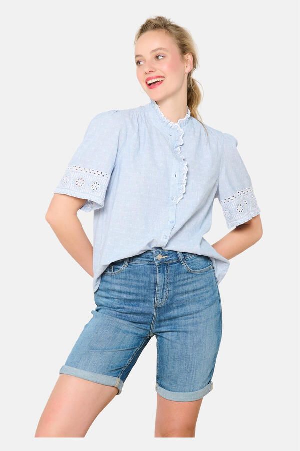 LOLALIZA straight regular waist denim short medium blue denim