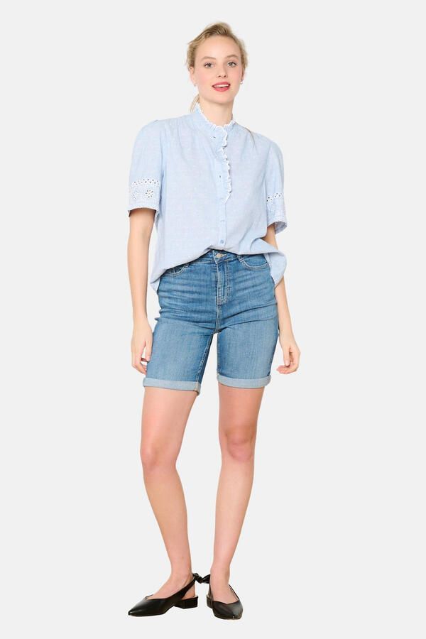 LOLALIZA straight regular waist denim short medium blue denim - Foto 2