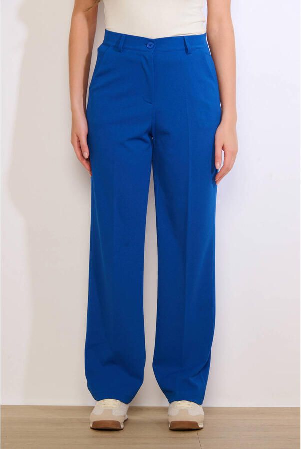 LOLALIZA straight regular waist broek blauw