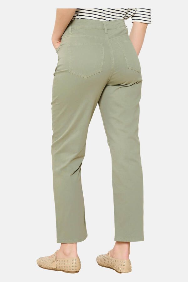 LOLALIZA straight regular waist broek lichtkaki
