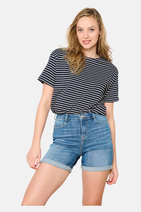 LOLALIZA straight regular waist denim short medium blue denim