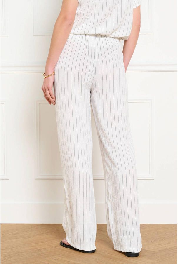 LOLALIZA straight regular waist gestreepte broek ecru - Foto 2
