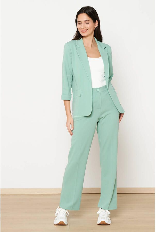 LOLALIZA straight regular waist pantalon mintgroen
