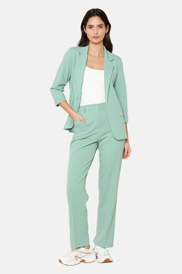 LOLALIZA straight regular waist pantalon mintgroen - Foto 3