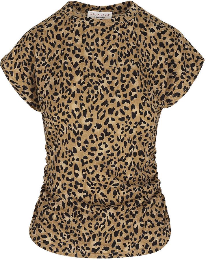 LOLALIZA T-shirt met dierenprint beige - Foto 2