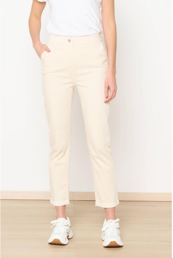 LOLALIZA tapered regular waist broek ecru