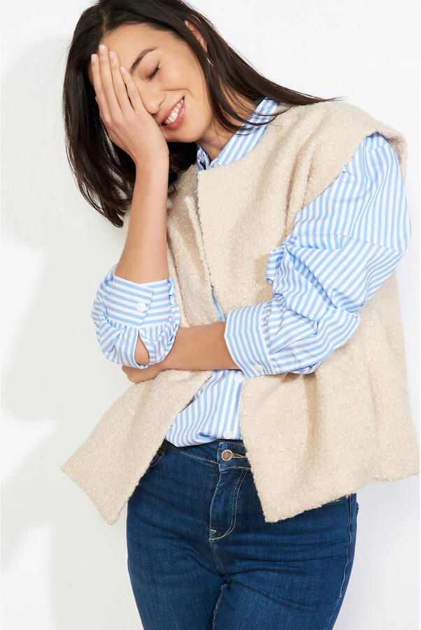 LOLALIZA teddy gilet beige