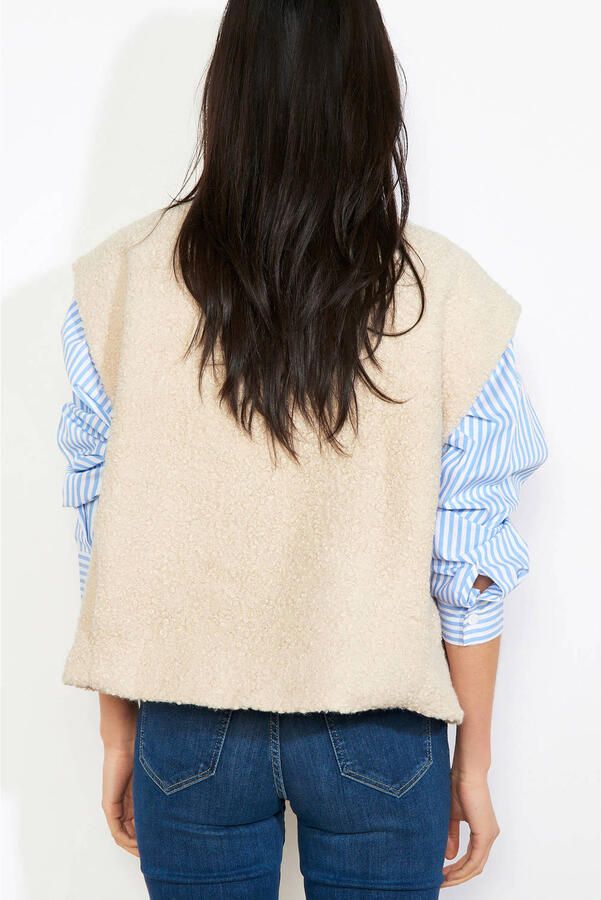 LOLALIZA teddy gilet beige - Foto 3
