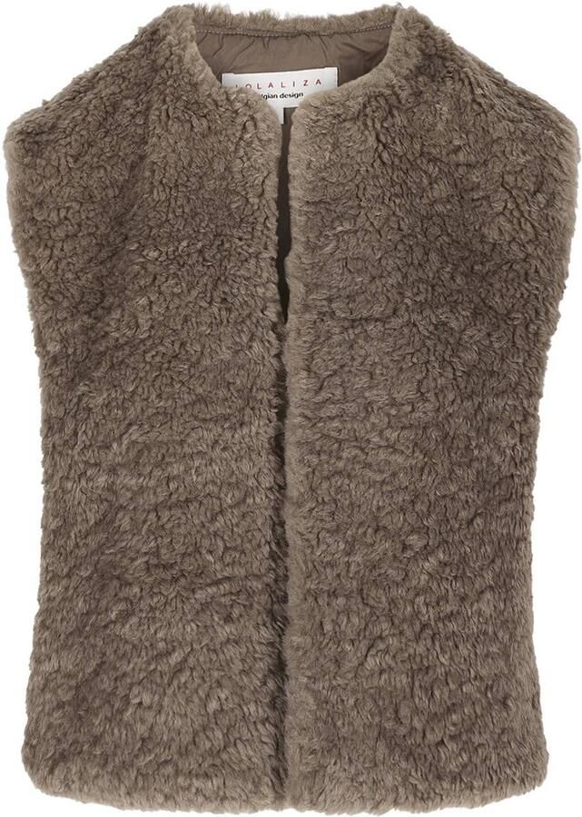 LOLALIZA teddy gilet taupe - Foto 2
