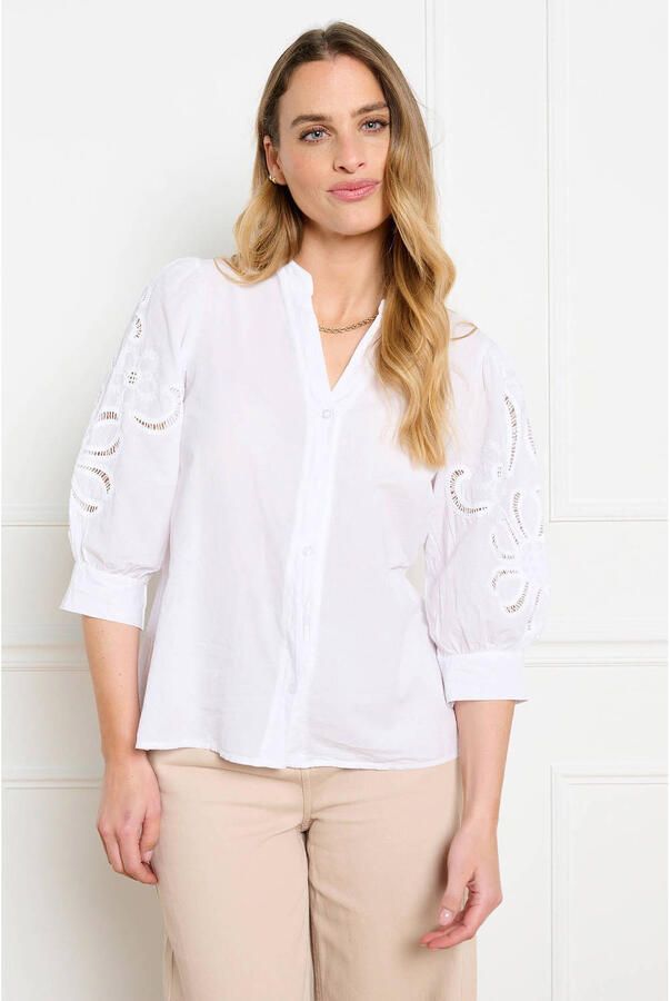 LOLALIZA top broderie ecru