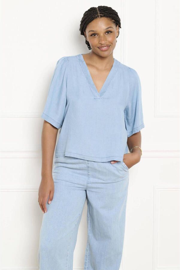 LOLALIZA top light blue denim