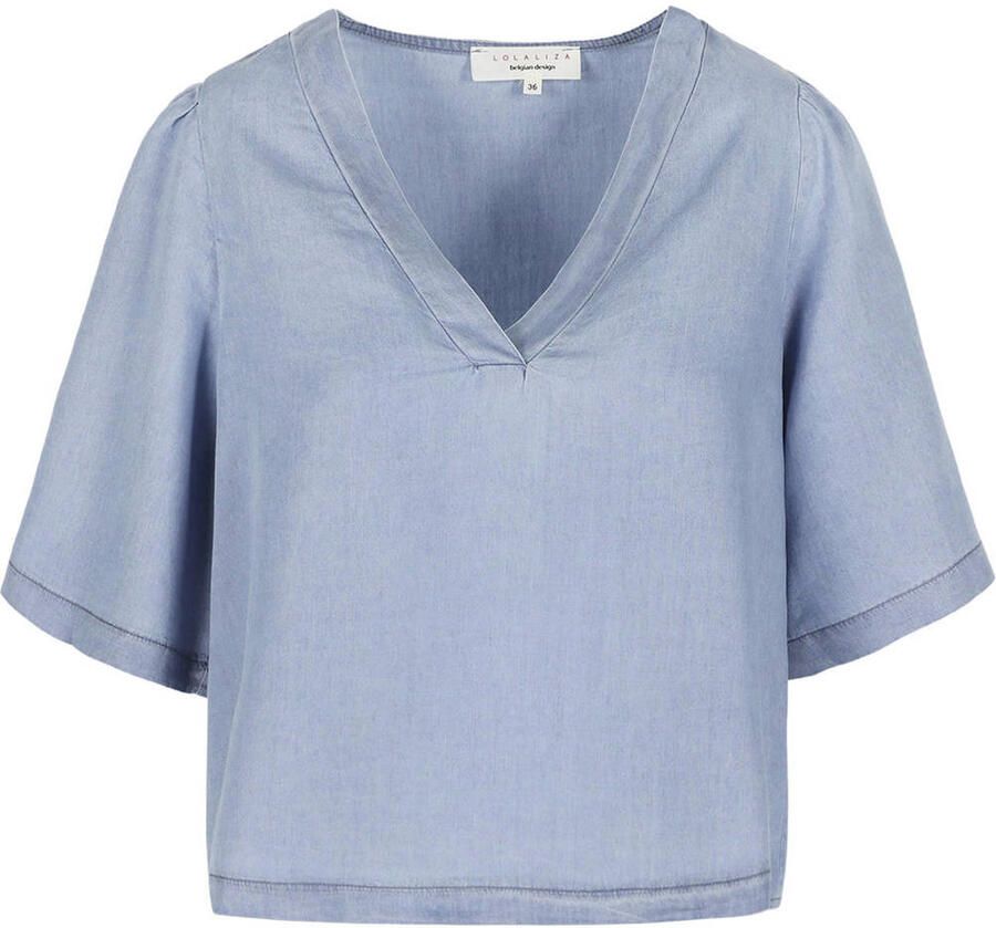 LOLALIZA top light blue denim - Foto 2
