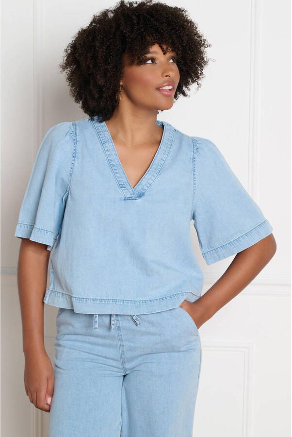 LOLALIZA top light blue denim
