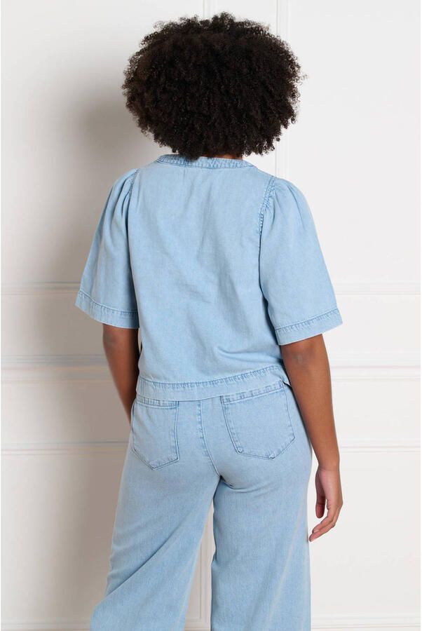 LOLALIZA top light blue denim - Foto 3