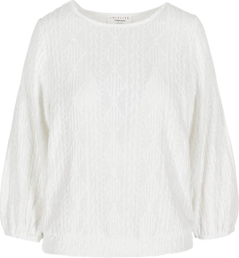 LOLALIZA top met broderie ecru - Foto 2