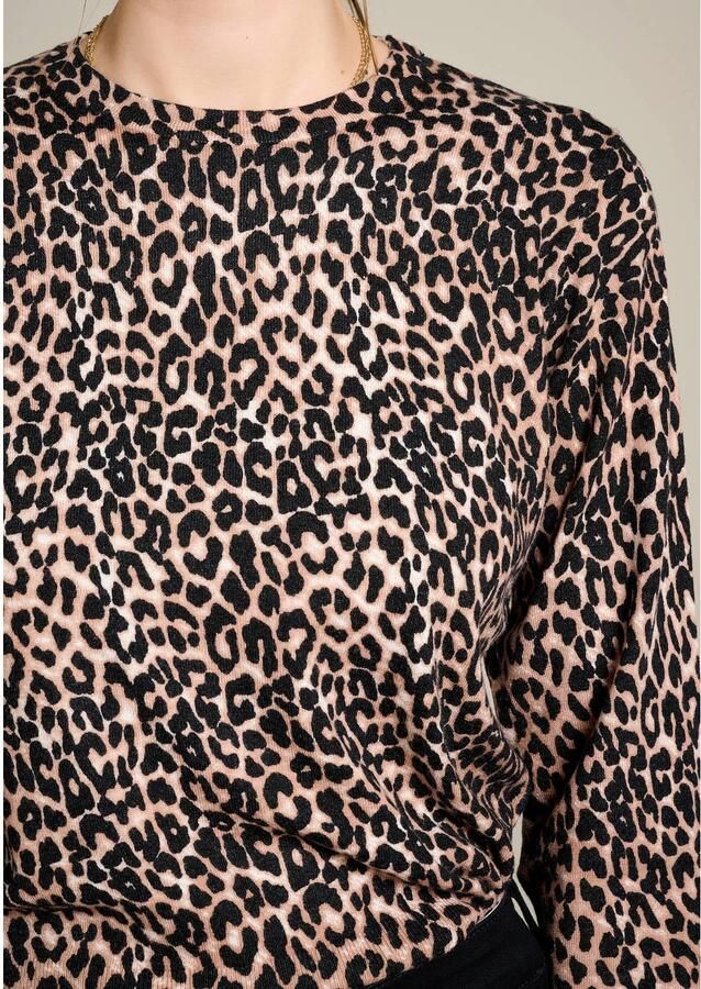 LOLALIZA top met dierenprint bruin - Foto 2