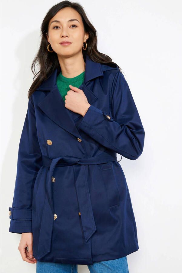 LOLALIZA trenchcoat donkerblauw