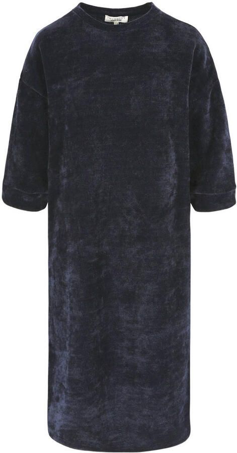 LOLALIZA velours midi-jurk marineblauw - Foto 3