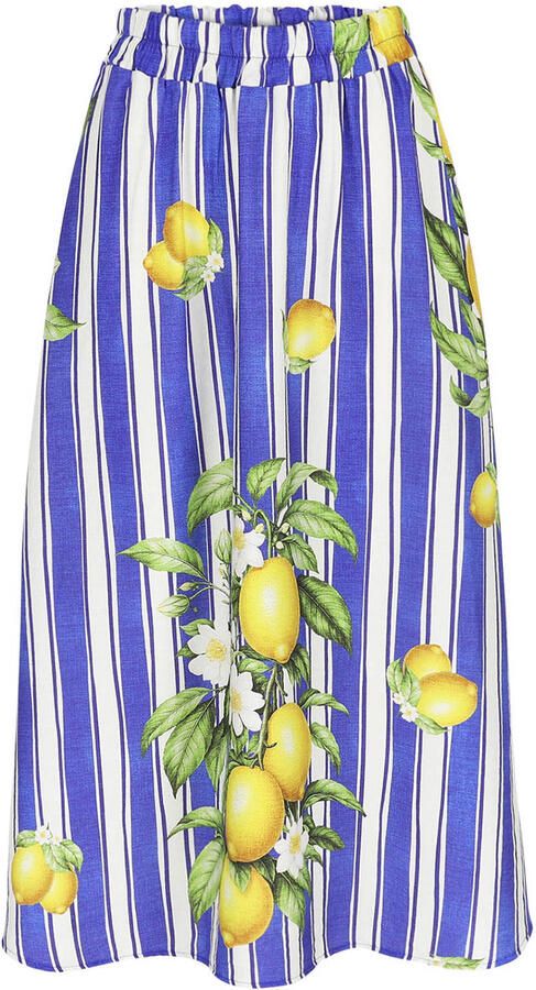 LOLALIZA viscose a-lijn rok blauw - Foto 3