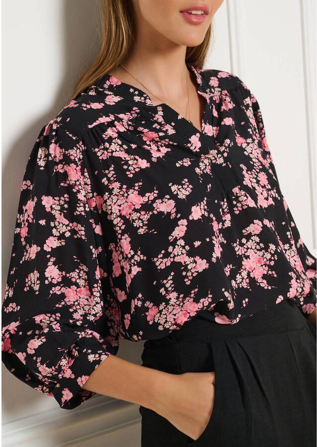 LOLALIZA viscose gebloemde blouse zwart - Foto 2