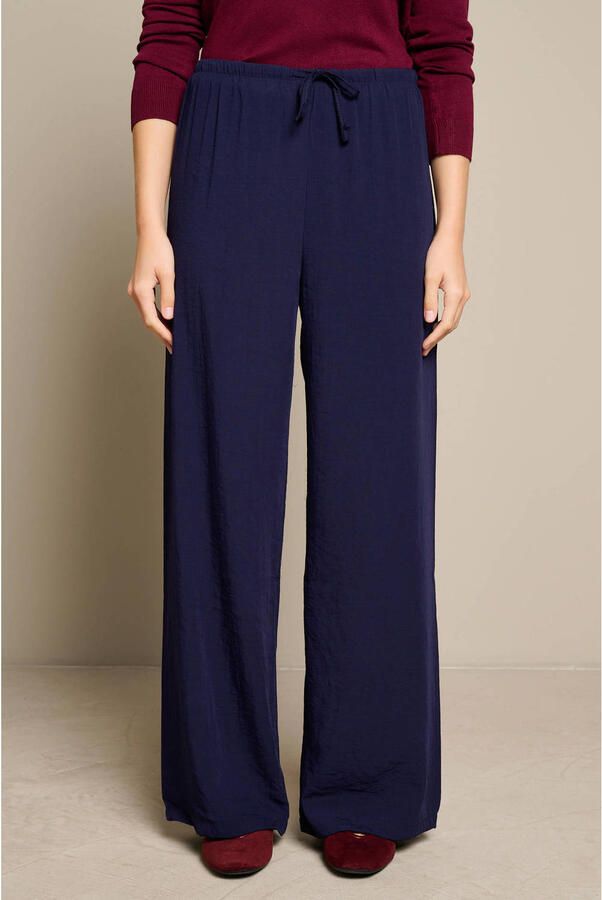LOLALIZA viscose straight leg broek blauw