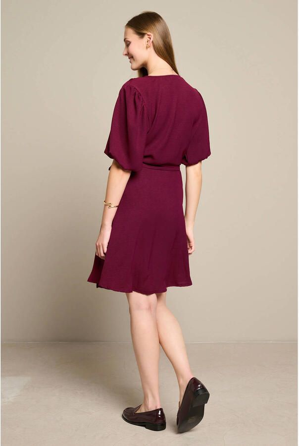 LOLALIZA viscose zomerjurk donkerrood - Foto 2