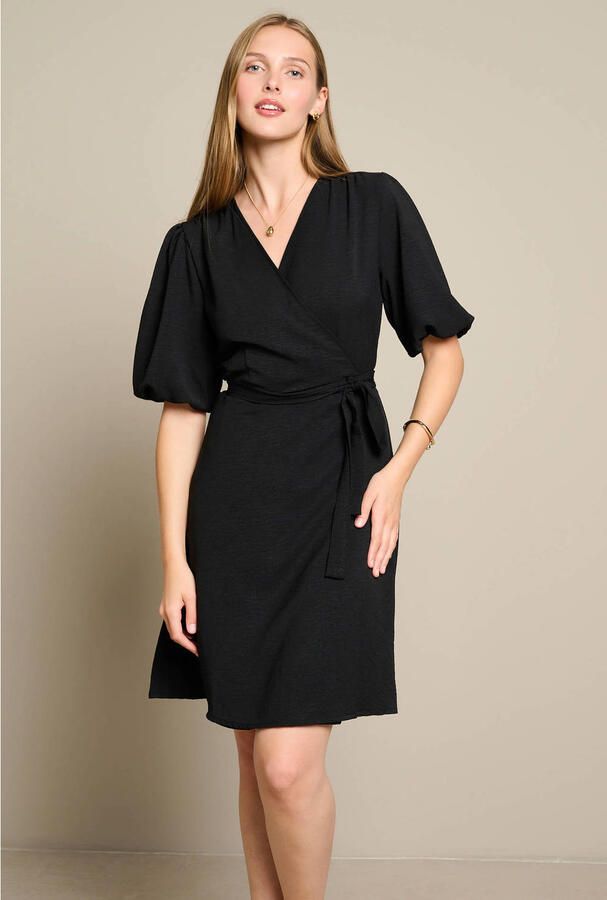 LOLALIZA viscose zomerjurk zwart