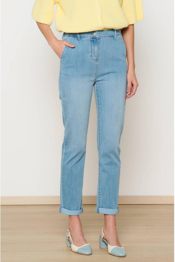 LOLALIZA waist slim fit jeans light blue denim
