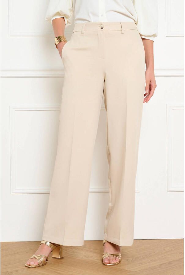LOLALIZA wide leg broek beige