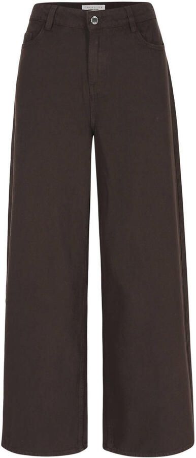 LOLALIZA wide leg broek bruin - Foto 3