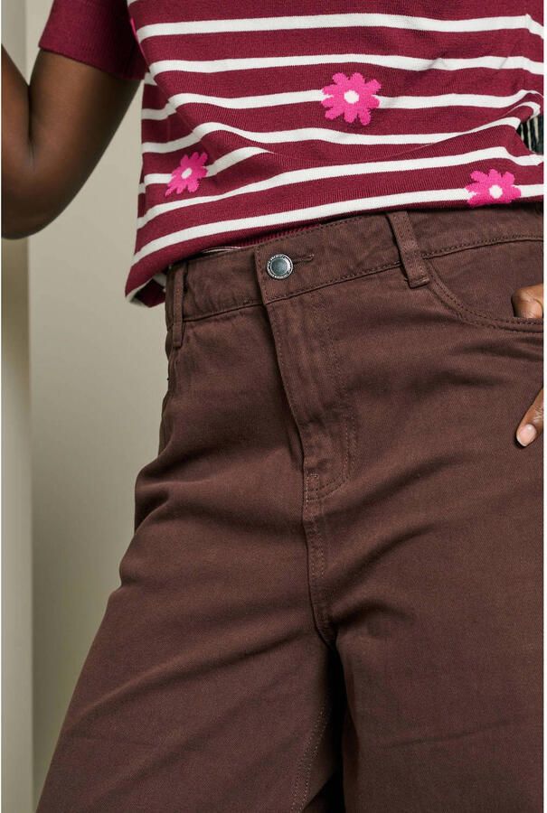 LOLALIZA wide leg broek bruin - Foto 2