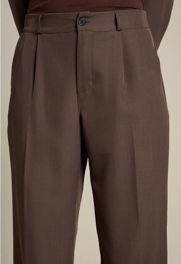 LOLALIZA wide leg broek bruin - Foto 2