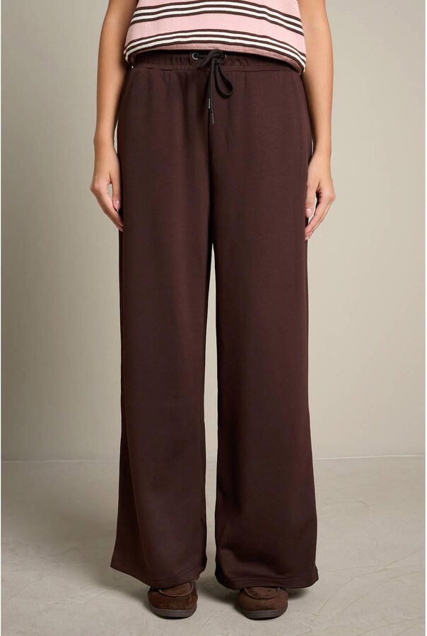 LOLALIZA wide leg broek bruin