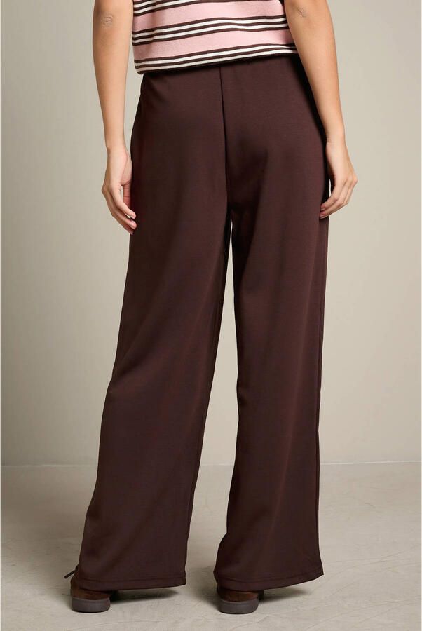 LOLALIZA wide leg broek bruin - Foto 3