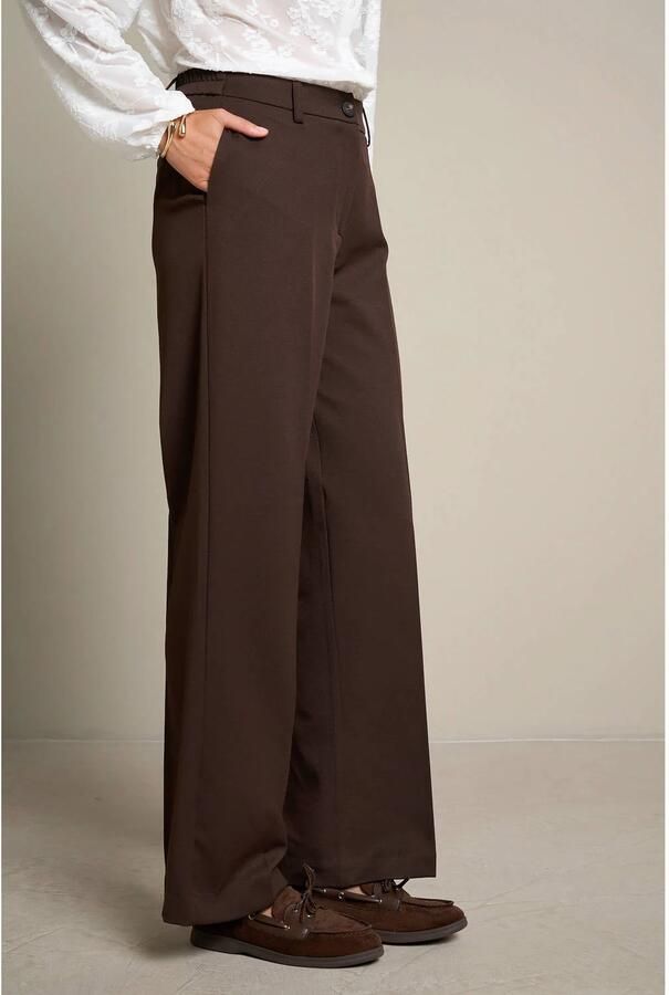 LOLALIZA wide leg broek bruin - Foto 2