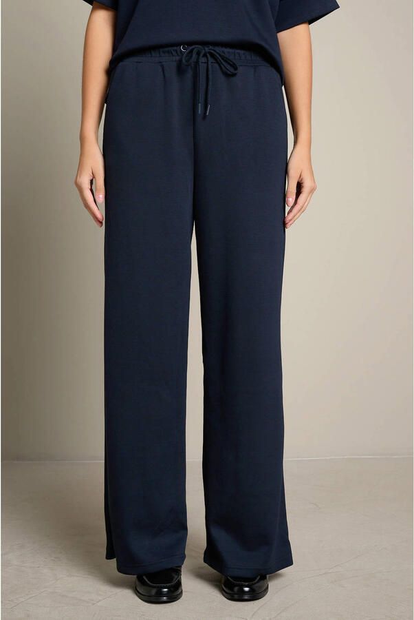 LOLALIZA wide leg broek donkerblauw