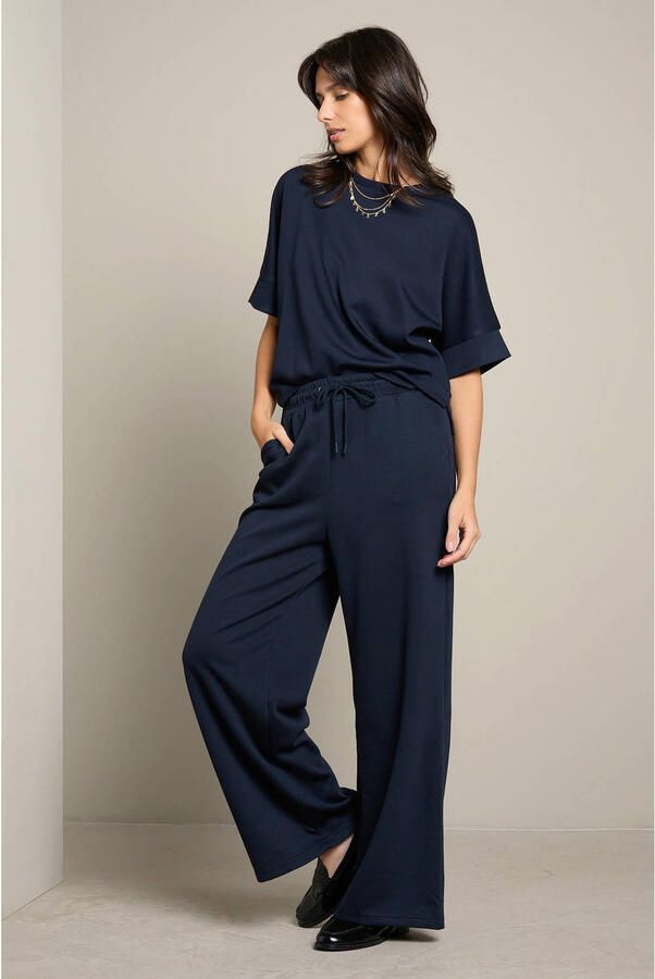 LOLALIZA wide leg broek donkerblauw - Foto 2