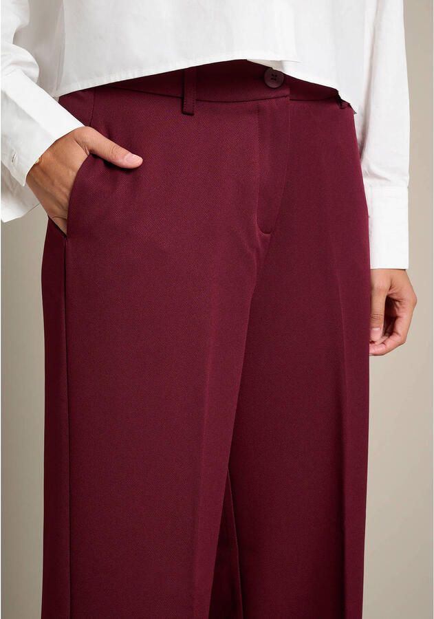 LOLALIZA wide leg broek donkerrood