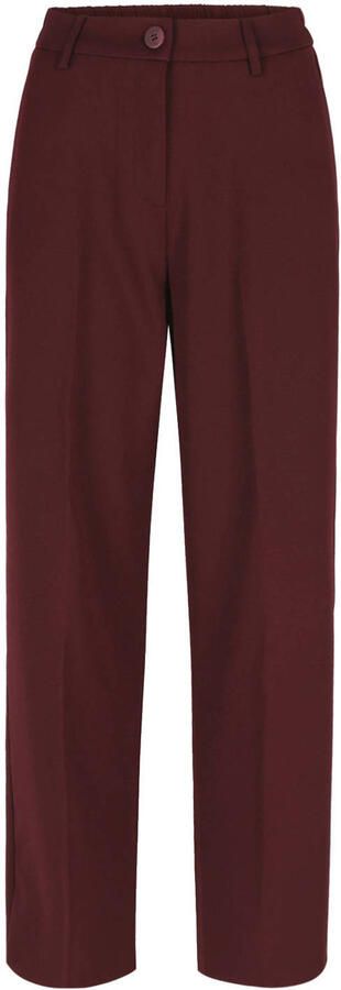 LOLALIZA wide leg broek donkerrood - Foto 3
