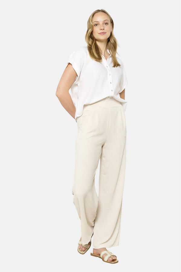 LOLALIZA wide leg broek ecru - Foto 2