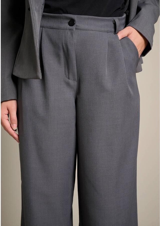 LOLALIZA wide leg broek grijs