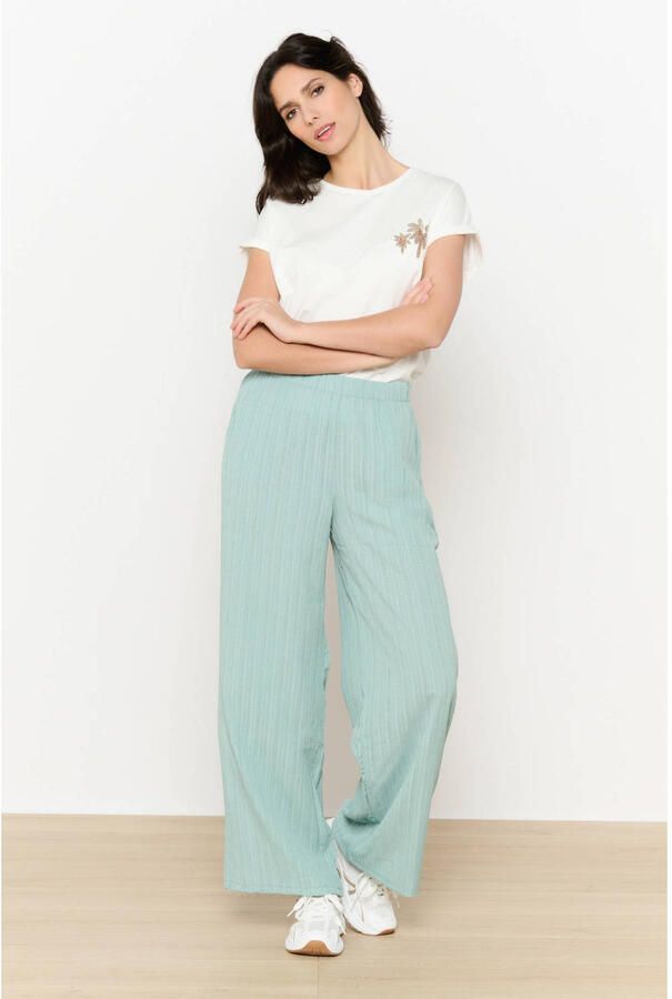 LOLALIZA wide leg broek mintgroen