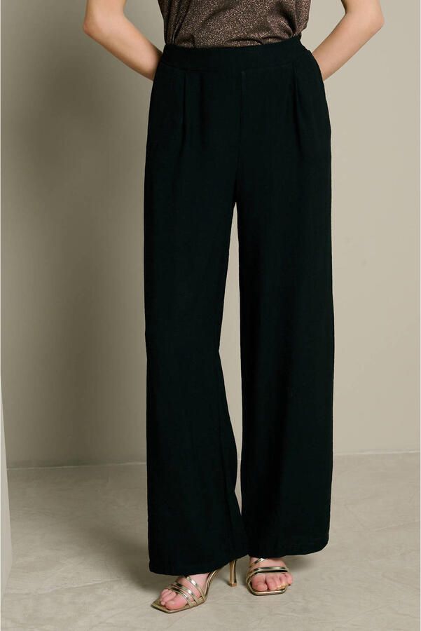 LOLALIZA wide leg broek zwart